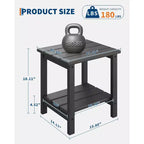 HDPE Side Table with 4-Piece Desktop and 3-Piece Bottom Storage Rack