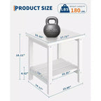 HDPE Side Table with 4-Piece Desktop and 3-Piece Bottom Storage Rack