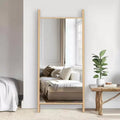 PexFix 31 in. W x 71 in. H Ladder-Style Solid Wood Framed Mirror in Brown