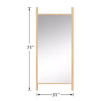 31 in. W x 71 in. H Ladder-Style Solid Wood Framed Mirror in Brown