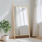 31 in. W x 71 in. H Ladder-Style Solid Wood Framed Mirror in Brown