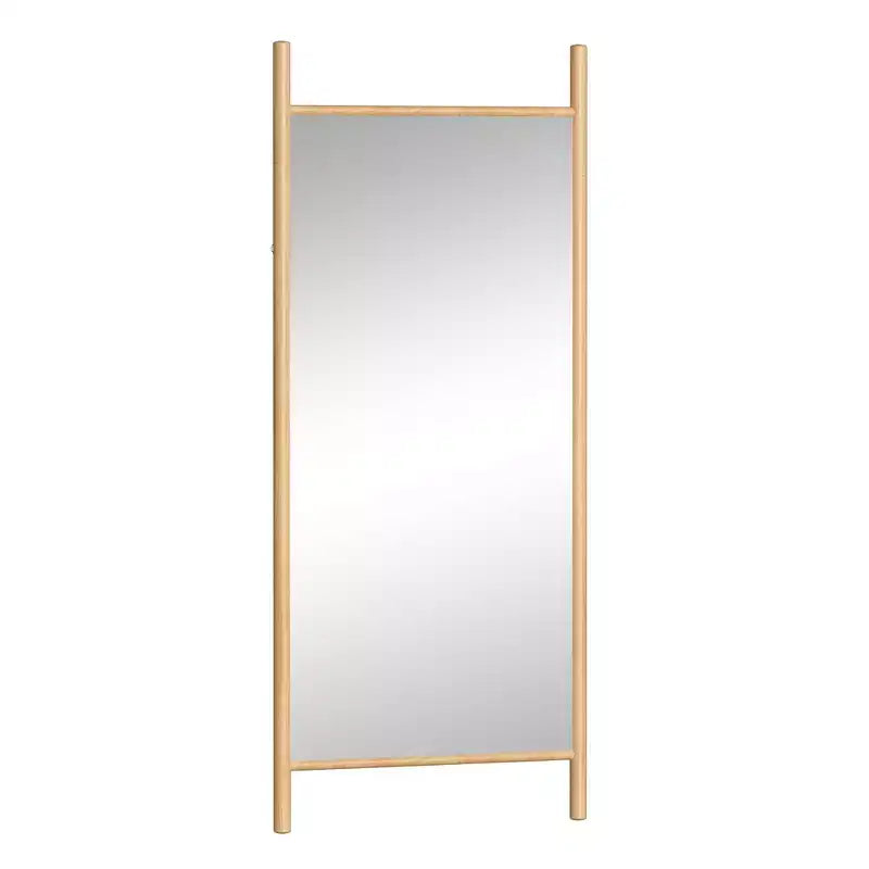 31 in. W x 71 in. H Ladder-Style Solid Wood Framed Mirror in Brown