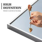 21 in. W x 64 in. H Rectangular Metal Framed Full Length Wall Mirror Free Standing Mirror in Silver