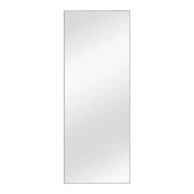 21 in. W x 64 in. H Rectangular Metal Framed Full Length Wall Mirror Free Standing Mirror in Silver
