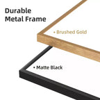 59x28 Aluminum Fine Edge Right Angle Rectangle Full Length Mirror-With Stand