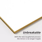 59x28 Aluminum Fine Edge Right Angle Rectangle Full Length Mirror-With Stand