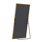 59x28 Aluminum Fine Edge Right Angle Rectangle Full Length Mirror-With Stand