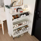 Shoe Racks with 3 Flip Drawers Entrance Shoe Cabinet Hidden Shoe Cabinet with Independent Legs
