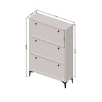 Shoe Racks with 3 Flip Drawers Entrance Shoe Cabinet Hidden Shoe Cabinet with Independent Legs