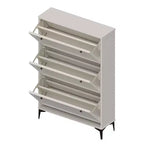 Shoe Racks with 3 Flip Drawers Entrance Shoe Cabinet Hidden Shoe Cabinet with Independent Legs