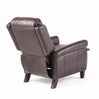 Contemporary Upholstered Pushback Recliner with Birch Wood Legs