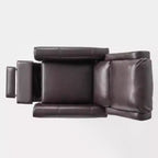 Contemporary Upholstered Pushback Recliner with Birch Wood Legs