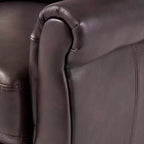 Contemporary Upholstered Pushback Recliner with Birch Wood Legs