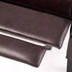 Contemporary Upholstered Pushback Recliner with Birch Wood Legs