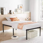Heavy Duty Metal Bed Frame with Steel Slat Support  No Box Spring Needed, 12 Underbed Storage, Quick Assembly, 300 lb Capacity (Twin)