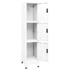 Locker Cabinet White Steel 70.9 in Height