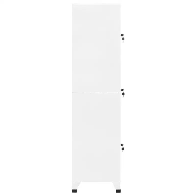 Locker Cabinet White Steel 70.9 in Height