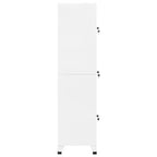 Locker Cabinet White Steel 70.9 in Height
