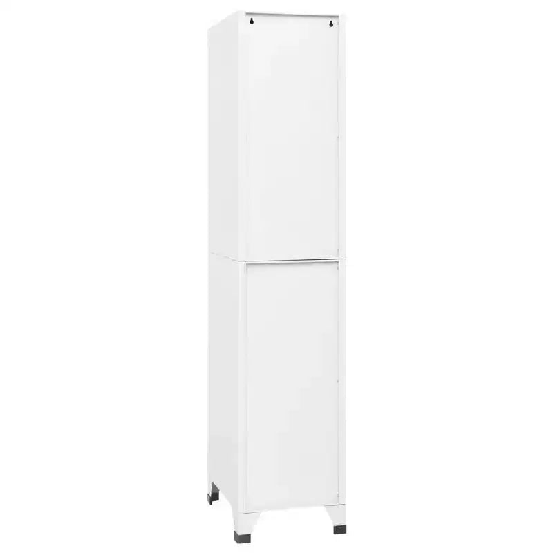 Locker Cabinet White Steel 70.9 in Height