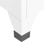 Locker Cabinet White Steel 70.9 in Height