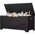 39.4 Storage Chest, Wooden Storage Bench with Safety Hinges, Easy Assembly, Large Toy Chest for Entryway, Living Room, Bedroom
