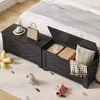 39.4 Storage Chest, Wooden Storage Bench with Safety Hinges, Easy Assembly, Large Toy Chest for Entryway, Living Room, Bedroom