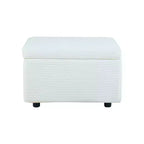 Corduroy Storage Ottoman, Soft Cushioned, Living Room