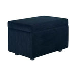 Corduroy Storage Ottoman, Soft Cushioned, Living Room