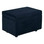 Corduroy Storage Ottoman, Soft Cushioned, Living Room