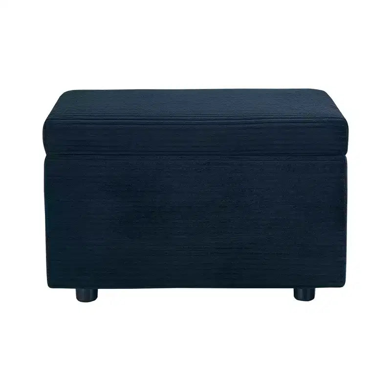 Corduroy Storage Ottoman, Soft Cushioned, Living Room