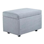 Corduroy Storage Ottoman, Soft Cushioned, Living Room