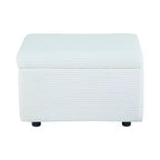 Corduroy Storage Ottoman, Soft Cushioned, Living Room