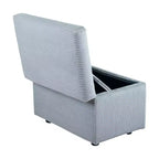 Corduroy Storage Ottoman, Soft Cushioned, Living Room