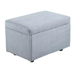 Corduroy Storage Ottoman, Soft Cushioned, Living Room