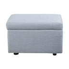 Corduroy Storage Ottoman, Soft Cushioned, Living Room