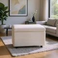 MAYEERTY Corduroy Storage Ottoman, Soft Cushioned, Living Room