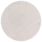Round Marble Top Coffee Table White and
