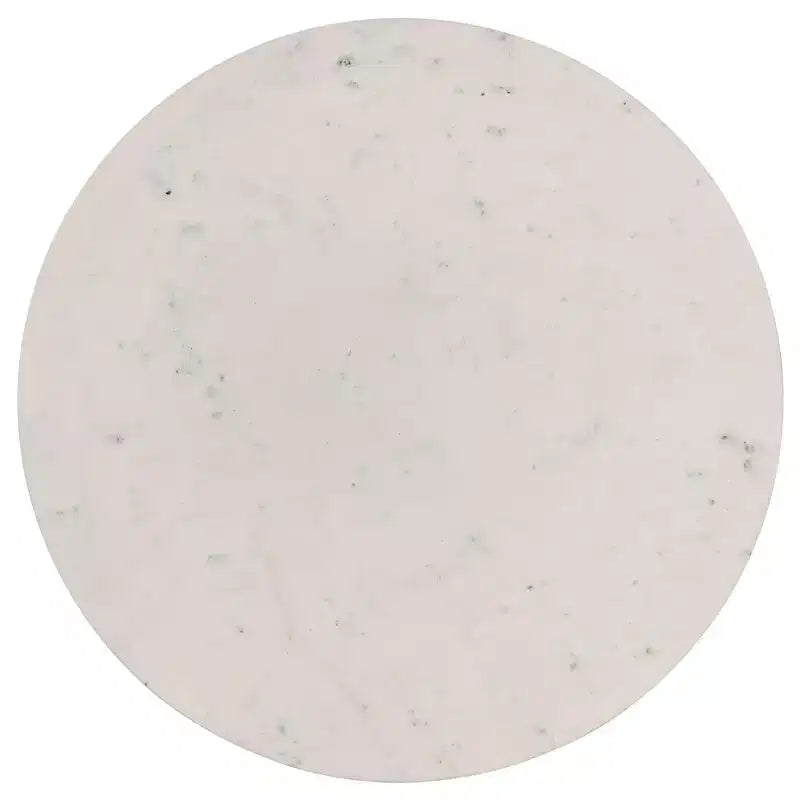 Round Marble Top Coffee Table White and