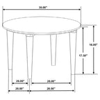 Round Marble Top Coffee Table White and