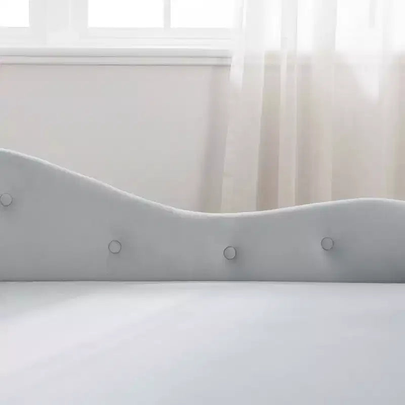 Velvet Chaise Lounge, Storage Pillow Nailhead Trim Rolled Arm, Living Room Bedroom Office, Beige