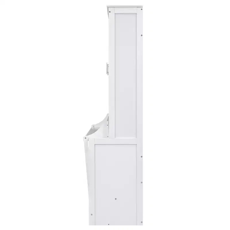 Space-Saving Solid Pine Wood Murphy Bed with Desk and Bookshelf