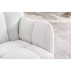 Teddy Fabric Nursery Rocking Chair, Indoor Living Room Use, Ivory