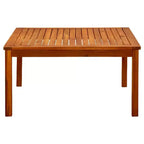 Coffee Table Natural Wood Solid Acacia Wood - 33.5 x 33.5 x 17.7
