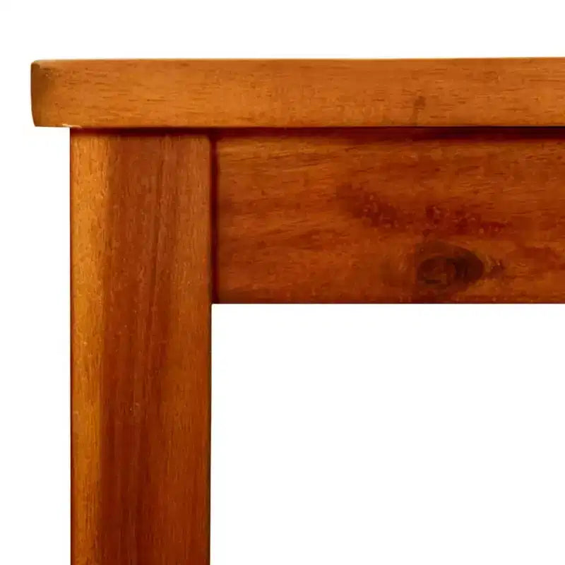 Coffee Table Natural Wood Solid Acacia Wood - 33.5 x 33.5 x 17.7