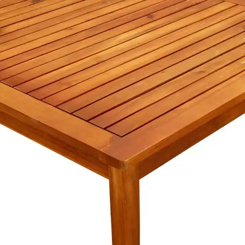 Coffee Table Natural Wood Solid Acacia Wood - 33.5 x 33.5 x 17.7