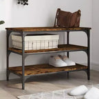 Shoe Bench Storage Organizer Entryway Hallway Furniture Engineered Wood