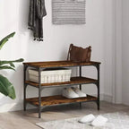 Shoe Bench Storage Organizer Entryway Hallway Furniture Engineered Wood
