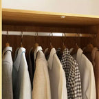 Light Wood Rattan Accent Wardrobe: 2-Drawer Storage + Smooth Hinges for Bedroom Clothing Organization