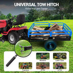 Carrello ribaltabile in acciaio per impieghi gravosi da 1500 libbre, rimorchio multiuso con sponde rimovibili, rimorchio con capacità di 15 piedi cubi per ATV, UTV, tosaerba
