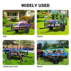 Carrello ribaltabile in acciaio per impieghi gravosi da 1500 libbre, rimorchio multiuso con sponde rimovibili, rimorchio con capacità di 15 piedi cubi per ATV, UTV, tosaerba